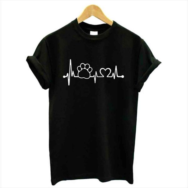 foot paw heartbeat lifeline women t shirt dog cat halajuku casual funny for lady girl hipster, White
foot paw heartbeat lifeline women t shirt dog cat halajuku casual funny for lady girl hipster, White