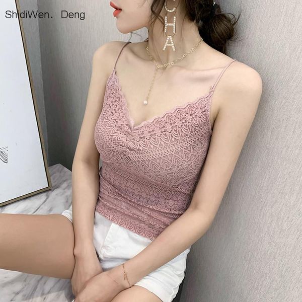 summer comisole basic v-neck lace bottoming shirt sleeveless women tank women's tanks & camis, White
summer comisole basic v-neck lace bottoming shirt sleeveless women tank women's tanks & camis, White