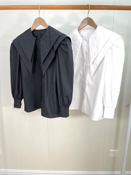 women's blouses & shirts 2021 women fashion long-sleeved double layer diamond quilted stitching collar puff sleeve cotton shirt 091, White
women's blouses & shirts 2021 women fashion long-sleeved double layer diamond quilted stitching collar puff sleeve cotton shirt 091, White