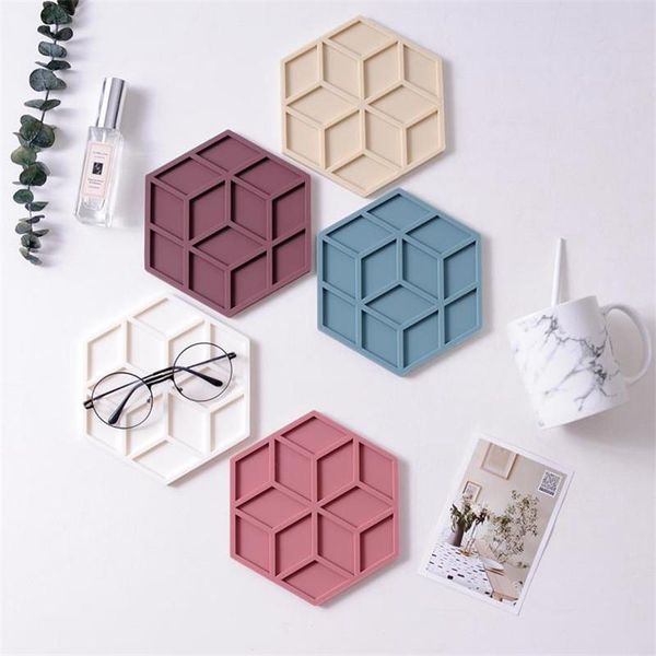mats & pads creative silicone coasters anti slip heat-insulated cup chic hexagon hollow cups mugs pad ins home decoration 1pc
mats & pads creative silicone coasters anti slip heat-insulated cup chic hexagon hollow cups mugs pad ins home decoration 1pc
