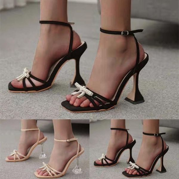 sandals elegant ladies 2021 summer fashion women's high heels breathable lace-up shoes casual square toe quality, Black
sandals elegant ladies 2021 summer fashion women's high heels breathable lace-up shoes casual square toe quality, Black
