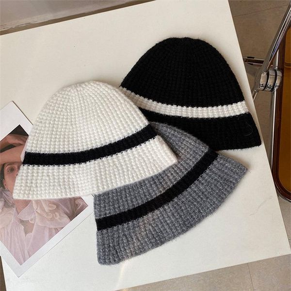 wide brim hats ins hat tide autumn and winter women's cold black white striped hooded cap to keep warm show his face small knitted, Blue;gray
wide brim hats ins hat tide autumn and winter women's cold black white striped hooded cap to keep warm show his face small knitted, Blue;gray