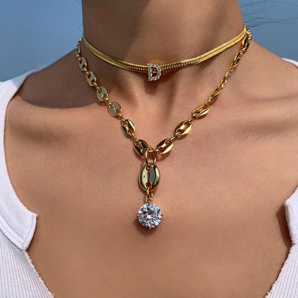 pendant necklaces u-magical exaggerated pig nose chunky chain necklace for women textured circle rhinestone metallic jewellery, Silver
pendant necklaces u-magical exaggerated pig nose chunky chain necklace for women textured circle rhinestone metallic jewellery, Silver