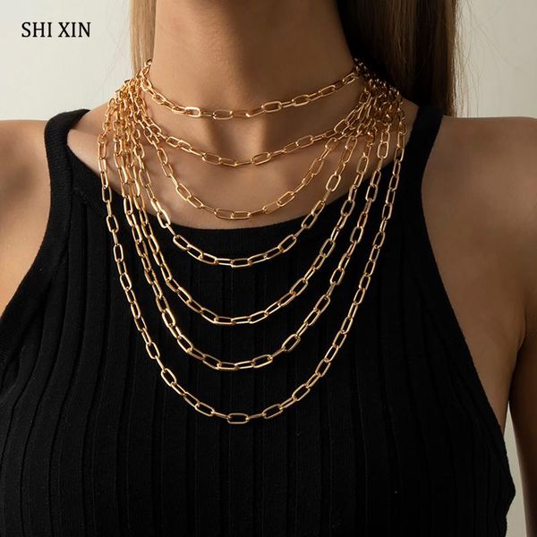 pcs 7 layered thick necklace chain on neck hip hop chunky choker set for women fashion jewelry 2021 chains, Silver
pcs 7 layered thick necklace chain on neck hip hop chunky choker set for women fashion jewelry 2021 chains, Silver