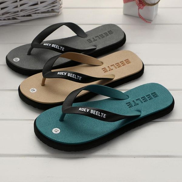 men fashion outdoors flat heel round toe flip flops slipper beach shoes slippers, Black
men fashion outdoors flat heel round toe flip flops slipper beach shoes slippers, Black