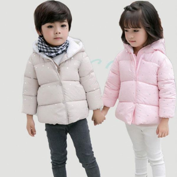 fashion winter children's lambskin coat thickening five-pointed star cotton clothes soft warm hooded down, Blue;gray 
fashion winter children's lambskin coat thickening five-pointed star cotton clothes soft warm hooded down, Blue;gray