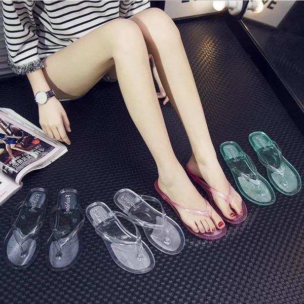 slippers crystal jelly sandals for women fashion transparent outdoor female summer students korean flat flip flops non-slip, Black
slippers crystal jelly sandals for women fashion transparent outdoor female summer students korean flat flip flops non-slip, Black