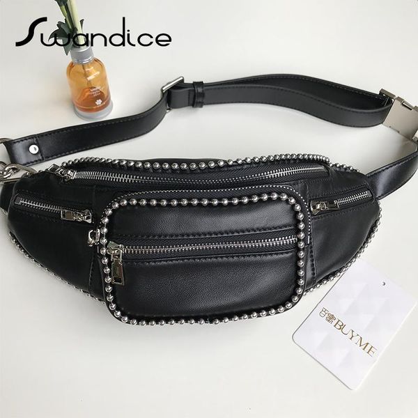 waist bags 100% real lambskin genuine leather ball chain fanny packs chest bum belt crossbody shoulder rivets 2021 women female
waist bags 100% real lambskin genuine leather ball chain fanny packs chest bum belt crossbody shoulder rivets 2021 women female