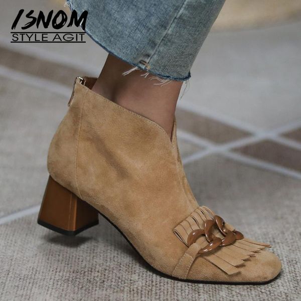 ladies sheep suede fringe ankle boots zip chunky high heel square toe chain tassel fashion women winter, Black
ladies sheep suede fringe ankle boots zip chunky high heel square toe chain tassel fashion women winter, Black