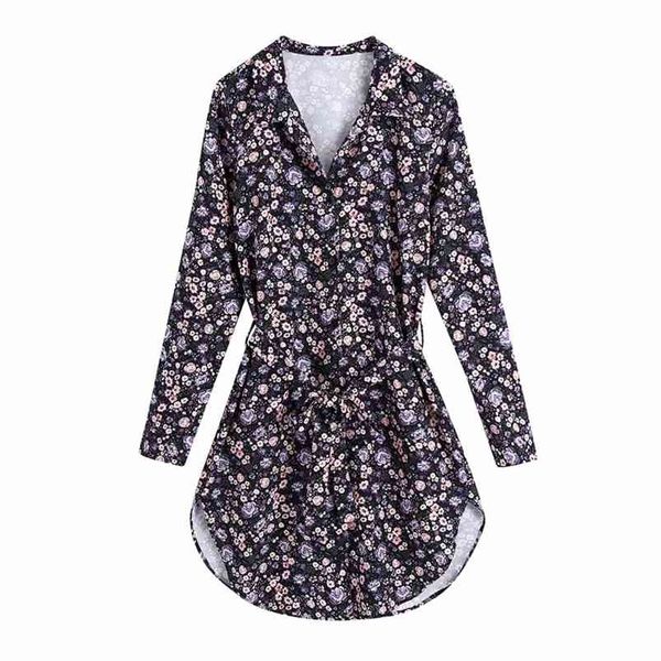 women summer vintage shirts dress long sleeve floral print sashes bow tie female elegant fashion street mini dresses vestidos 210513, Black;gray
women summer vintage shirts dress long sleeve floral print sashes bow tie female elegant fashion street mini dresses vestidos 210513, Black;gray