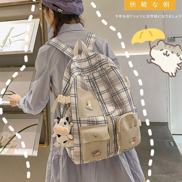 cute lattice small fresh backpack women elementary waterproof school bags for teenagers female korean large capacity backpacks
cute lattice small fresh backpack women elementary waterproof school bags for teenagers female korean large capacity backpacks