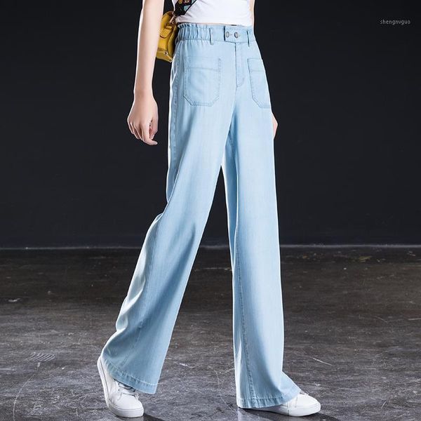 women's jeans women wide leg tencel pants high waist elastic casual loose full length for summer cool, Blue
women's jeans women wide leg tencel pants high waist elastic casual loose full length for summer cool, Blue