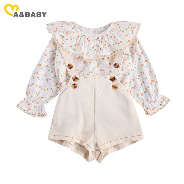 0-24m spring autumn toddler born infant baby girl clothes set flower ruffles long sleeve denim overalls outfits 210515, White
0-24m spring autumn toddler born infant baby girl clothes set flower ruffles long sleeve denim overalls outfits 210515, White