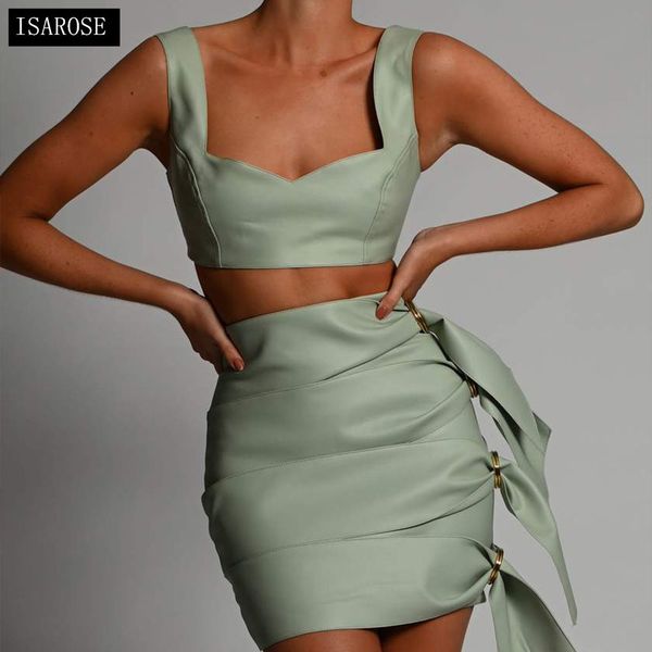 isarose fashion pu leather dress two piece sets crop sleeveless bodycon slim side tassel summer mini dresses 210422, Black;gray
isarose fashion pu leather dress two piece sets crop sleeveless bodycon slim side tassel summer mini dresses 210422, Black;gray
