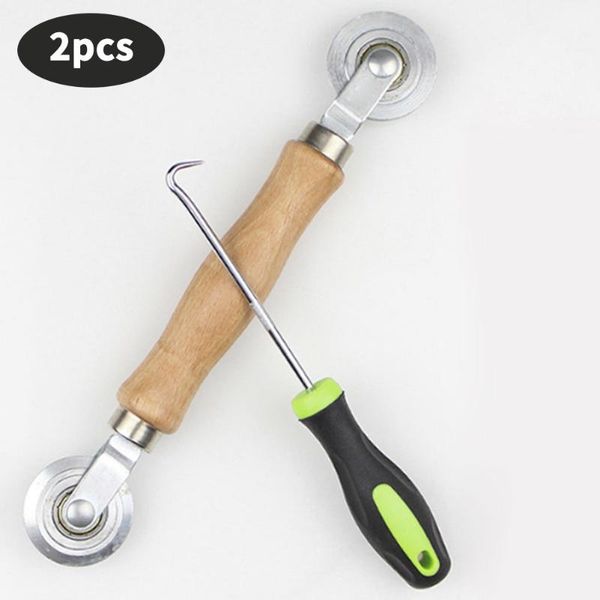 professional hand tool sets 2pcs screen roller kit spline remover hook with wooden handle repair for various windows doors
professional hand tool sets 2pcs screen roller kit spline remover hook with wooden handle repair for various windows doors