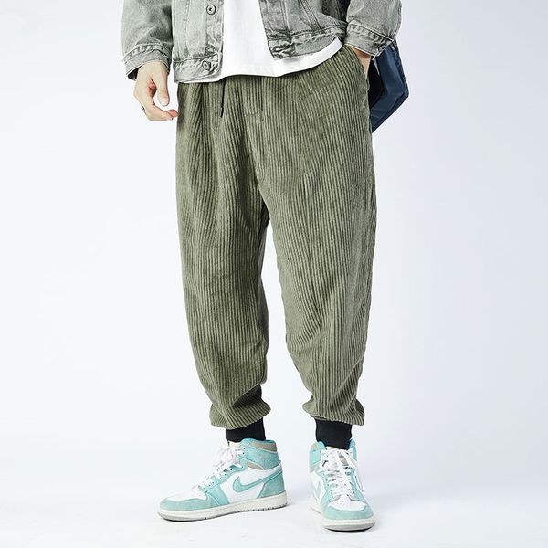 men's pants autumn corduroy fashion retro drawstring casual men streetwear wild loose hip-hop harem mens trousers 4n78, Black
men's pants autumn corduroy fashion retro drawstring casual men streetwear wild loose hip-hop harem mens trousers 4n78, Black
