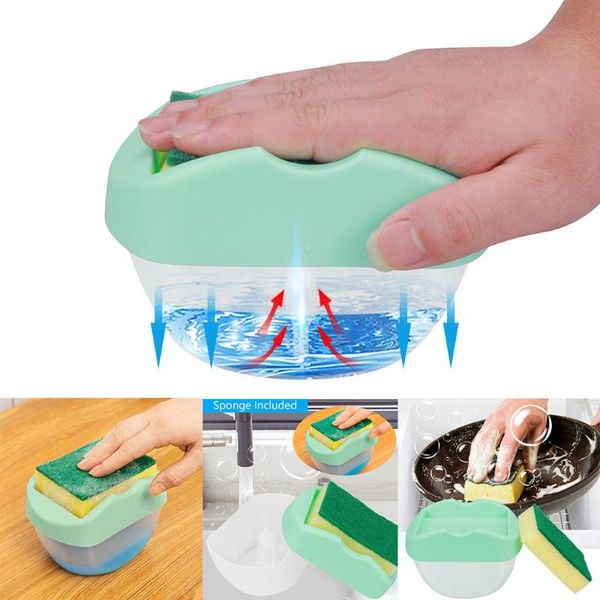 liquid soap dispenser scrubbing detergent press-type box organizer with sponge kitchen tool bathroom supplies
liquid soap dispenser scrubbing detergent press-type box organizer with sponge kitchen tool bathroom supplies