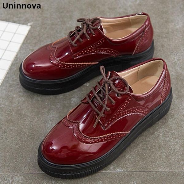 round toe women's british style brogue glossy patent leather wedge pumps med heel court shoes plus size 33-43 uninnova wp076 dress, Black
round toe women's british style brogue glossy patent leather wedge pumps med heel court shoes plus size 33-43 uninnova wp076 dress, Black