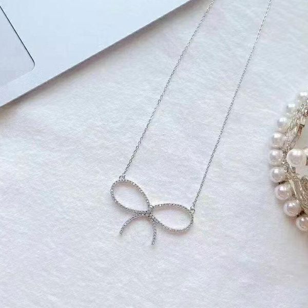 chains original 1:1 fashion logo tif shining large bow necklace ladies high jewelry brand personalized gift, Silver
chains original 1:1 fashion logo tif shining large bow necklace ladies high jewelry brand personalized gift, Silver