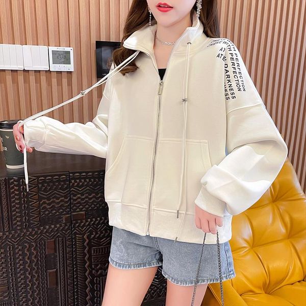 women's hoodies & sweatshirts 2021 spring and autumn thin long sleeve sweatshirt turtleneck korean loose slim hoodie zipper jacket, Black
women's hoodies & sweatshirts 2021 spring and autumn thin long sleeve sweatshirt turtleneck korean loose slim hoodie zipper jacket, Black