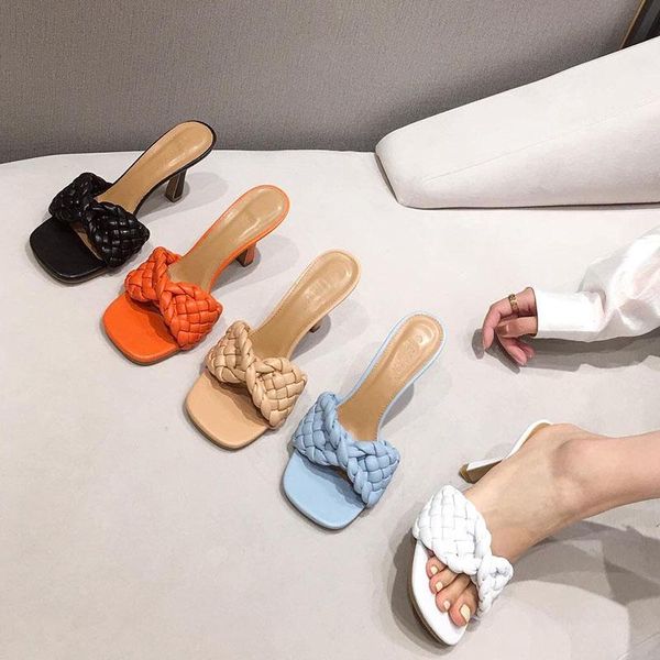 summer women slipper fashion brand weave ladies sandal shoes thin high heel outdoor dress pumps slides female slippers, Black
summer women slipper fashion brand weave ladies sandal shoes thin high heel outdoor dress pumps slides female slippers, Black
