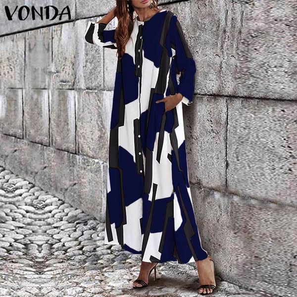 women's blouses & shirts 2021 vonda summer o neck long sleeve pattern print dresses bohemian women maxi dress casual loose party v, White
women's blouses & shirts 2021 vonda summer o neck long sleeve pattern print dresses bohemian women maxi dress casual loose party v, White