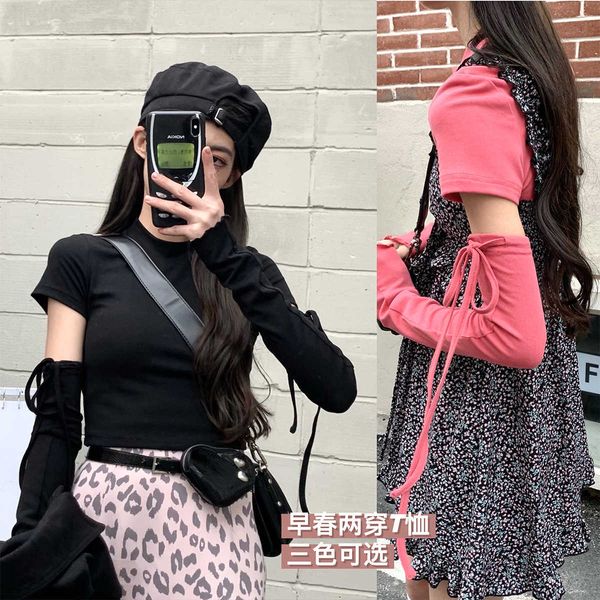 women's t-shirt mourner's funeral short shirt girl the spring han design edition feeling bowknot is long sleeves shirts b3hi, White
women's t-shirt mourner's funeral short shirt girl the spring han design edition feeling bowknot is long sleeves shirts b3hi, White