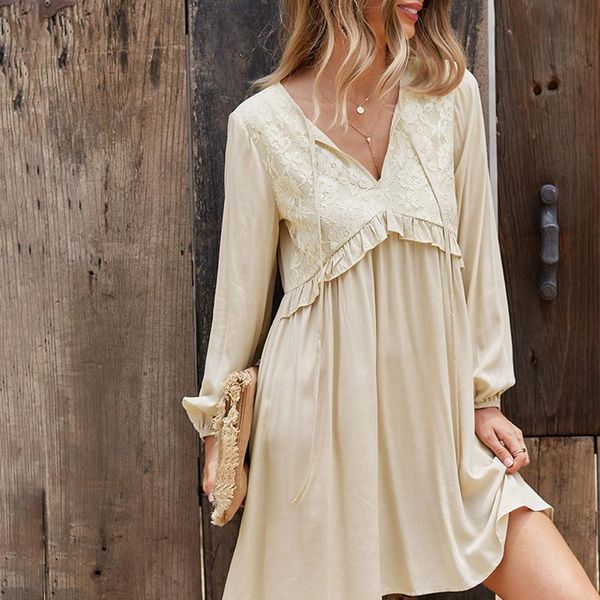 casual dresses cute dress women summer pink lace ruffle tie front a-line mini v neck long sleeve autumn vestidos elegant, Black;gray
casual dresses cute dress women summer pink lace ruffle tie front a-line mini v neck long sleeve autumn vestidos elegant, Black;gray