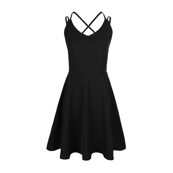women's spring summer style dress elegant backless sleeveless solid color v-neck slim ss3776 casual dresses, Black;gray
women's spring summer style dress elegant backless sleeveless solid color v-neck slim ss3776 casual dresses, Black;gray