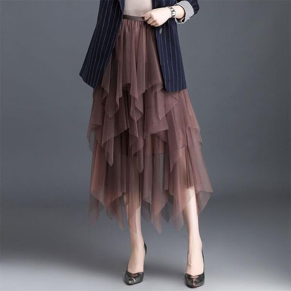 skirts 2021 women spring summer vintage mesh lady irregular high waist pleated cake skirt female casual solid a-line faldas e581, Black
skirts 2021 women spring summer vintage mesh lady irregular high waist pleated cake skirt female casual solid a-line faldas e581, Black