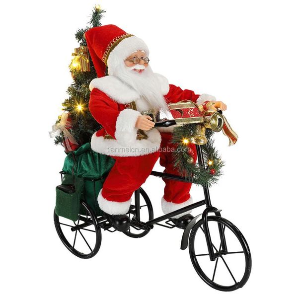 interior decorations 45cm santa claus sitting on tricycle lighting christmas decoration figurine collection fabric holiday festival custom i
interior decorations 45cm santa claus sitting on tricycle lighting christmas decoration figurine collection fabric holiday festival custom i