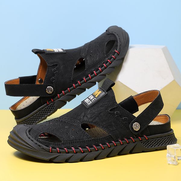 men sandals summer beach flat shoes non slip breathable closed toe sneakers comfortable big size casual slippers, Black
men sandals summer beach flat shoes non slip breathable closed toe sneakers comfortable big size casual slippers, Black