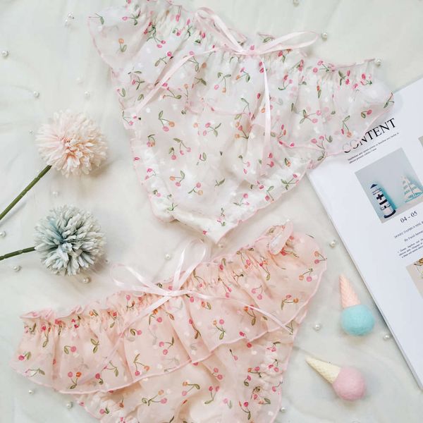 printed little cherry women's underwear pink play knot fungus edge ruffle, Black;pink
printed little cherry women's underwear pink play knot fungus edge ruffle, Black;pink