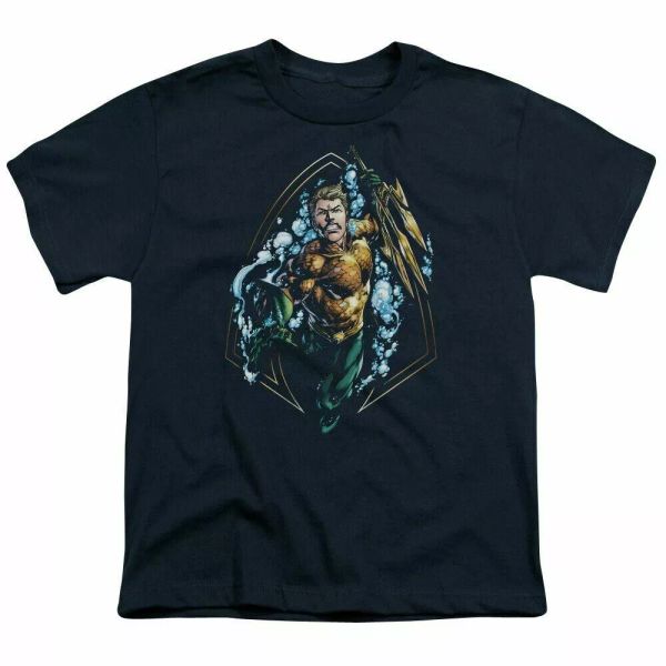 Aquaman Thrashing Kids Youth T Shirt Licensed Justice League DC Comics Navy, White;black
Aquaman Thrashing Kids Youth T Shirt Licensed Justice League DC Comics Navy, White;black