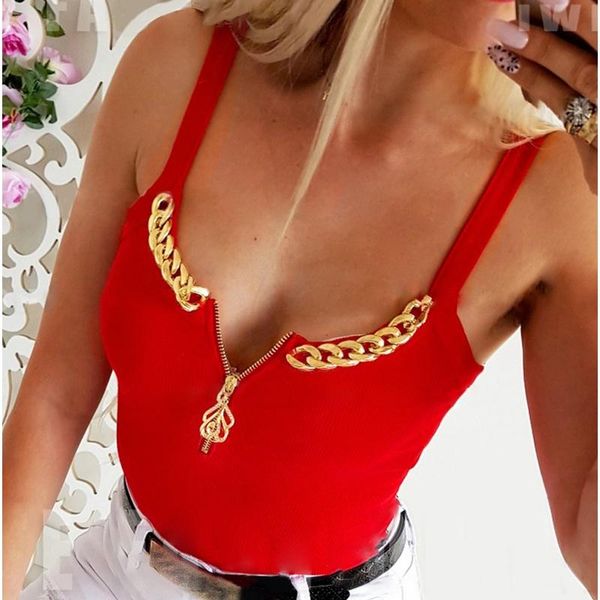 women's tanks & camis mandylandy vest tees camisloe summer casual clubwear low cut women solid color black chain zipper sling tank, White
women's tanks & camis mandylandy vest tees camisloe summer casual clubwear low cut women solid color black chain zipper sling tank, White