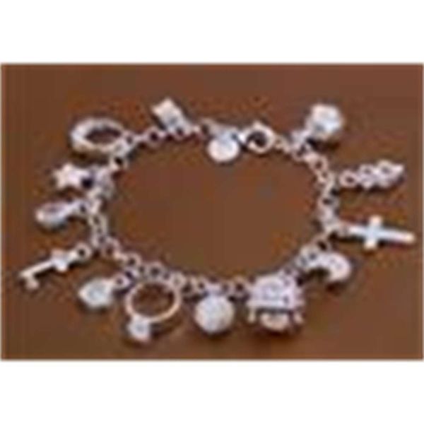 bracelet silver h144 925 925 fashion jewelry charm 13 pendants bracelet, Golden;silver
bracelet silver h144 925 925 fashion jewelry charm 13 pendants bracelet, Golden;silver