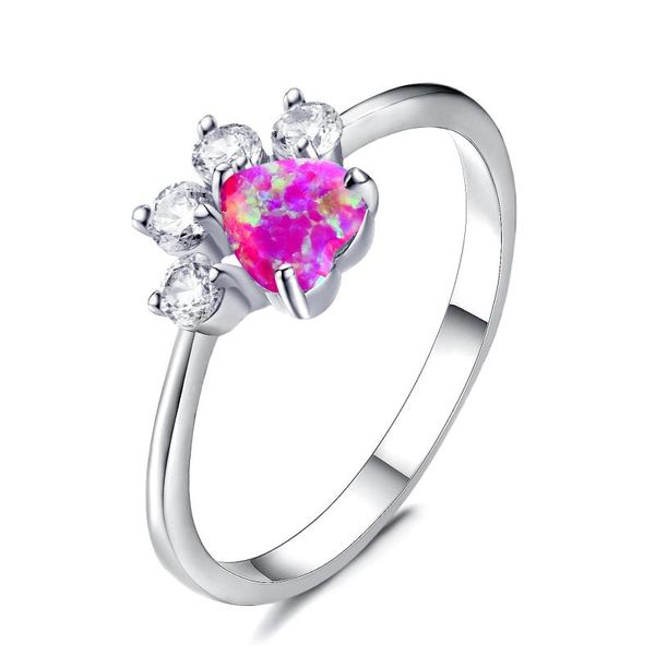 luxury white fire opal stone animal footprint rings for women rose gold/silver color cz cat dog heart ring pet jewelry wedding, Slivery;golden
luxury white fire opal stone animal footprint rings for women rose gold/silver color cz cat dog heart ring pet jewelry wedding, Slivery;golden