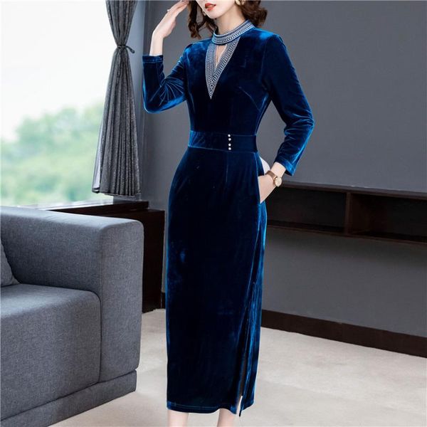 casual dresses autumn winter high split evening party dreses women black red velvet dress quality designer for monther mom robe, Black;gray
casual dresses autumn winter high split evening party dreses women black red velvet dress quality designer for monther mom robe, Black;gray