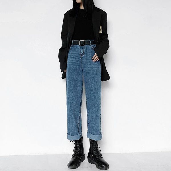 women's jeans women's women korean version pants dark blue straight loose high waist with thin wide legs casual
women's jeans women's women korean version pants dark blue straight loose high waist with thin wide legs casual