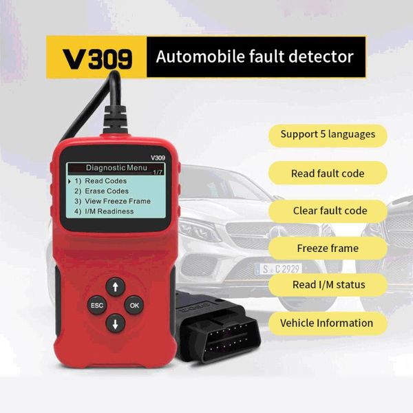 code readers & scan tools v309 obd2 scanner professional for car diagnostic tool reader check engine automotive tester pk elm327 
code readers & scan tools v309 obd2 scanner professional for car diagnostic tool reader check engine automotive tester pk elm327