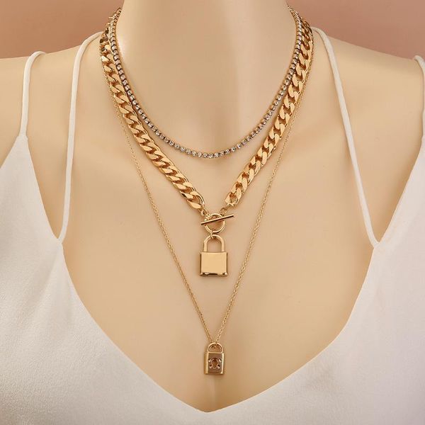 pendant necklaces tiny choker lock layered curb cuban chains for women on neck punk key necklace party jewelry accessories, Silver
pendant necklaces tiny choker lock layered curb cuban chains for women on neck punk key necklace party jewelry accessories, Silver