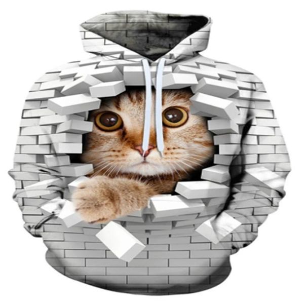men's hoodies & sweatshirts 2021 long sleeve 3d printing funny cat hoodie white sweatshirt series fashion hooded clothing, Black
men's hoodies & sweatshirts 2021 long sleeve 3d printing funny cat hoodie white sweatshirt series fashion hooded clothing, Black