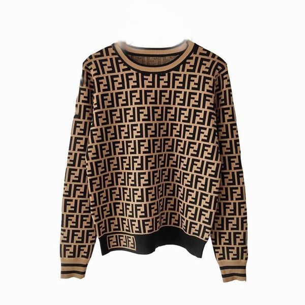 autumn and new classic f family old flower double f letter long sleeve jacquard round neck sweater top, White
autumn and new classic f family old flower double f letter long sleeve jacquard round neck sweater top, White