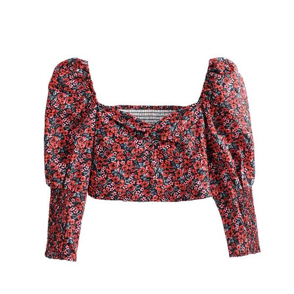 women red short sml flower printed summer blouse clothes 3/4 sleeve polyester drop women's blouses & shirts, White
women red short sml flower printed summer blouse clothes 3/4 sleeve polyester drop women's blouses & shirts, White