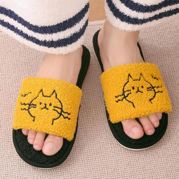 women winter slippers cute cartoon cat warm plush slipper non-slip flat female shoes ladies comfortable house zy664, Black
women winter slippers cute cartoon cat warm plush slipper non-slip flat female shoes ladies comfortable house zy664, Black