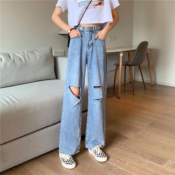 women's jeans woman ripped high waist clothes wide leg denim clothing streetwear vintage quality 2021 fashion harajuku straight pants, Blue
women's jeans woman ripped high waist clothes wide leg denim clothing streetwear vintage quality 2021 fashion harajuku straight pants, Blue