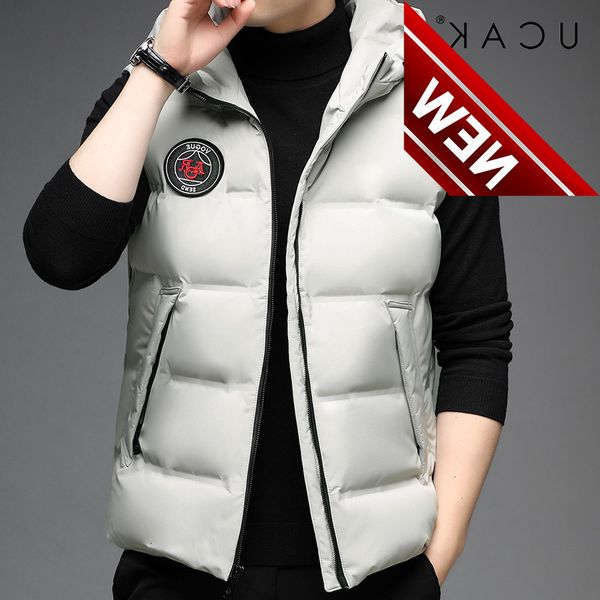 ucak brand 90% white duck down jackets clothing men classic streetwear sleeveless oversize hooded coat male u8300, Black
ucak brand 90% white duck down jackets clothing men classic streetwear sleeveless oversize hooded coat male u8300, Black
