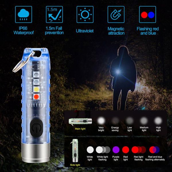 flashlights torches 450lm 10w multi-function keychain usb rechargeable strong light torch waterproof magnetic warning
flashlights torches 450lm 10w multi-function keychain usb rechargeable strong light torch waterproof magnetic warning