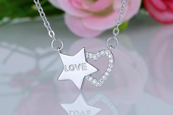 exquisite silver plated star heart necklace love pendant white zircon crystal girls birthday party gifts fine jewelry necklaces
exquisite silver plated star heart necklace love pendant white zircon crystal girls birthday party gifts fine jewelry necklaces
