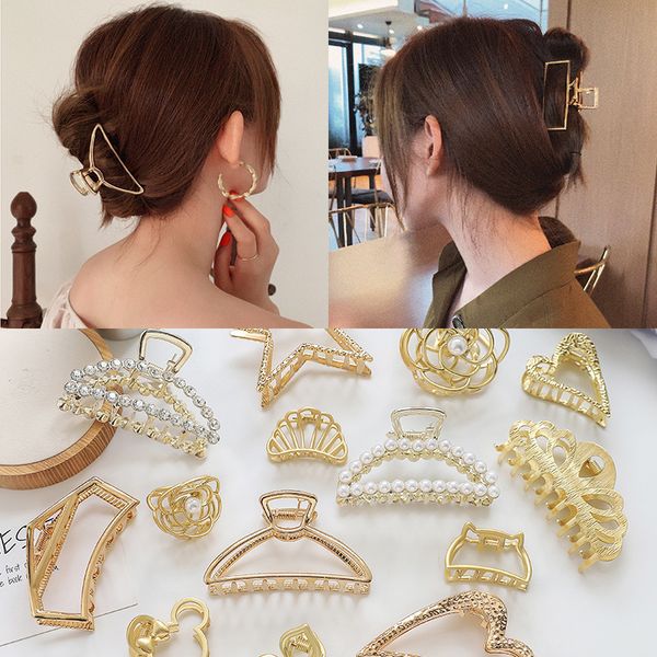 2021 female korean mental style claws geometric fashion accessories size large sympe headwear hair clips for women, Golden;silver
2021 female korean mental style claws geometric fashion accessories size large sympe headwear hair clips for women, Golden;silver